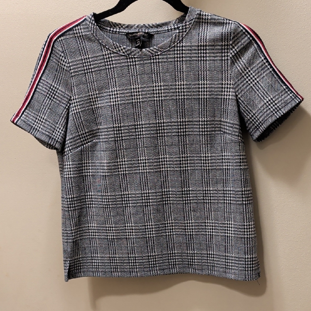 Banana Republic Monochrome Houndstooth Top